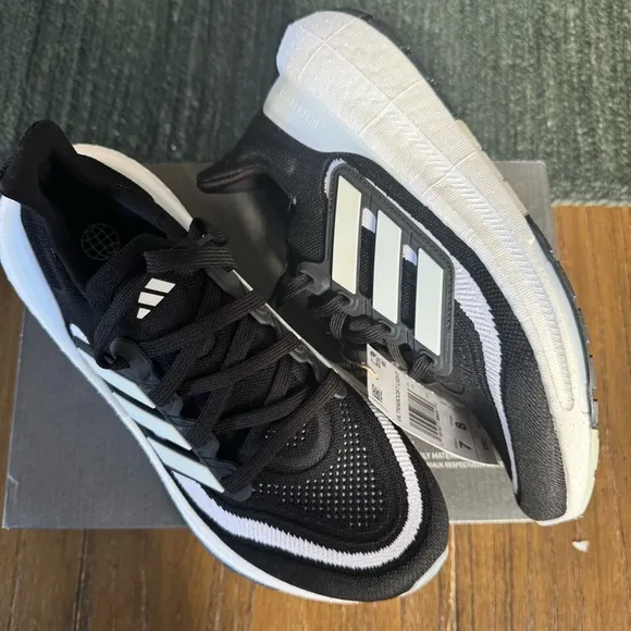 Adidas Ultraboost Light black and white running shoe sneakers