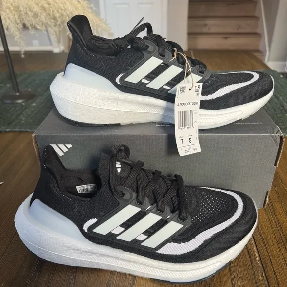 Adidas Ultraboost Light black and white running shoe sneakers