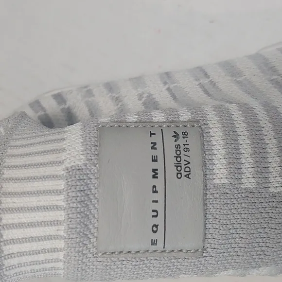 Adidas Woman Gray and White EQT Support Primeknit Sneakers Size 10