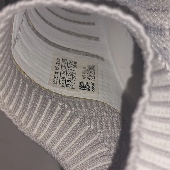 Adidas Woman Gray and White EQT Support Primeknit Sneakers Size 10