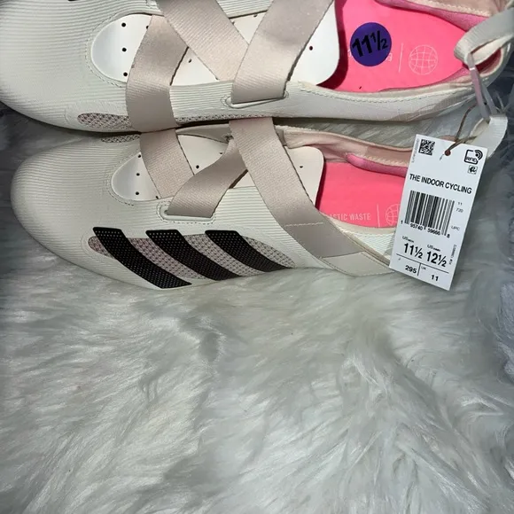 Adidas Women's Cycling Shoes - White and Black
