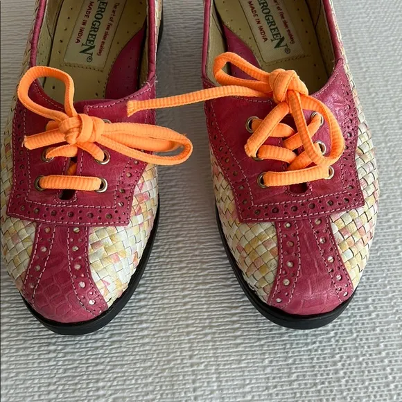 Aerogreen. TRANI Hand Woven Ladies Golf Shoe/Ballerina