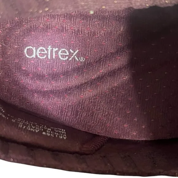 AETREX Angie Maroon Knit Metallic Gold Women’s Sneakers Sizer7.5