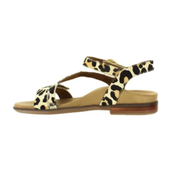 Aetrex Tia Sandal - Leopard Calf-Hair -  8.5 - New w/o Box