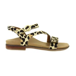 Aetrex Tia Sandal - Leopard Calf-Hair -  8.5 - New w/o Box