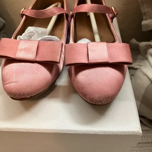 Age of InnocenceEllen bow-detail ballerina shoes$134 sz 13 eur 31 pink