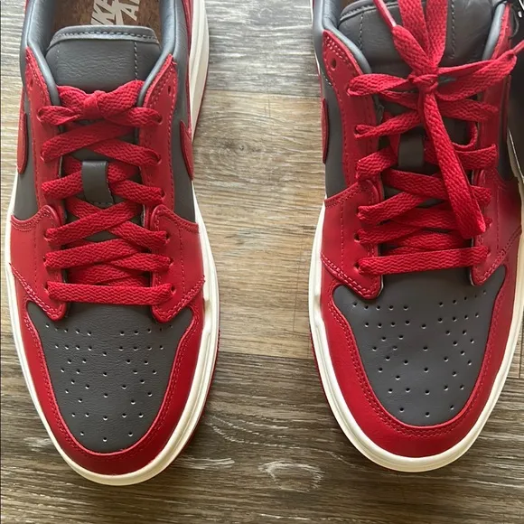 Air Jordan 1 Elevate Low Red and Gray Sneakers