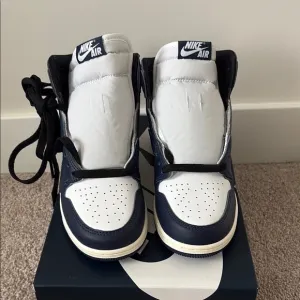 Air Jordan’s 1 Retro High OG GS Nike Kids' Black, Blue and White Air Sneakers