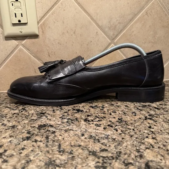 Alden Brooks Brothers Black Leather Wingtip Loafer Kiltie Tassel Men's 12 Italy