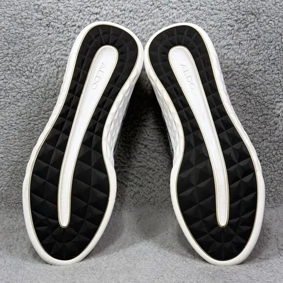 Aldo MX.2A Mens Size 13 Running Shoes Sneakers Black White Knit Comfort
