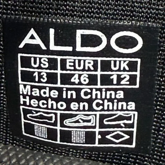 Aldo MX.2A Mens Size 13 Running Shoes Sneakers Black White Knit Comfort