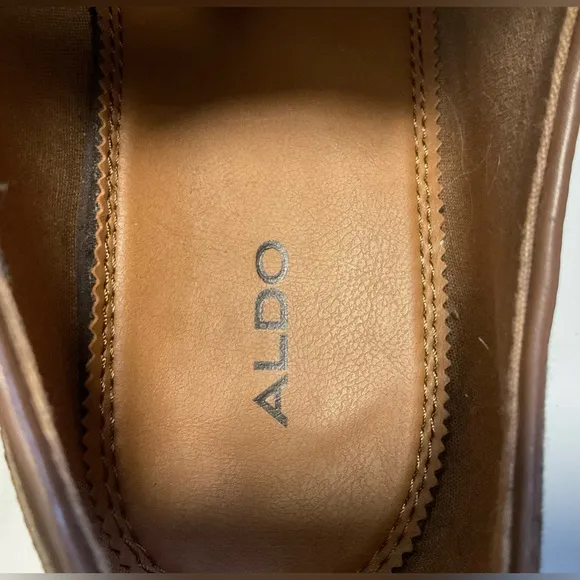 ALDO - RENN - Men's Shoes - CAP TOE OXFORD - TAUPE &amp;OLIVE Leather - Size 11