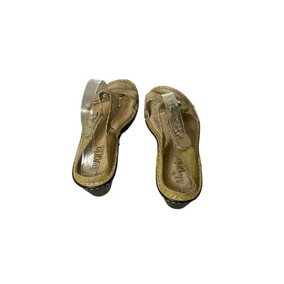 Alegria PG Lite Lara Golden Unity Wedge Sandals Women’s Size 40