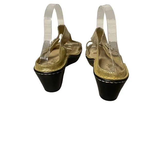Alegria PG Lite Lara Golden Unity Wedge Sandals Women’s Size 40
