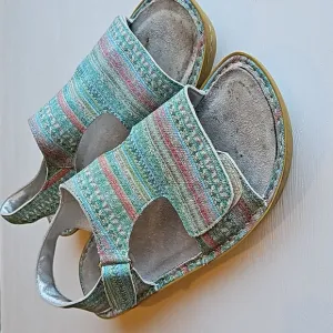 Alegria Teal Viki Seascape Sandals 41 / 10.5-11