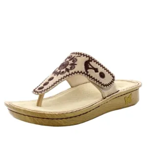 Alegria Vanessa Mandala Natural Embroidered Sandals, Size EU 39 VAN – 178