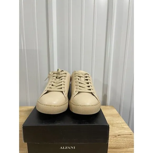 Alfani Men's Grayson Tumbled Sneaker Tan Tan US 7.5