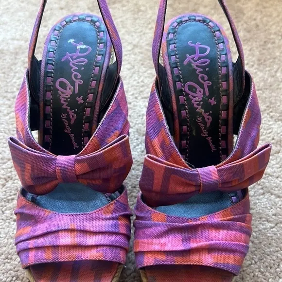 Alice Olivia platform espadrille wedge sandals