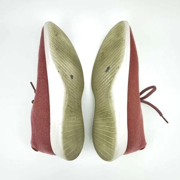Allbirds Men's Light Red Burgundy Wool Runners Comfort Shoes Size US 11 EU 43