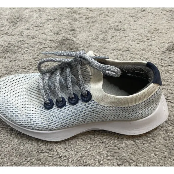 Allbirds Tree Dasher Womens Size 7 Running Shoes Sneakers Blue Gray