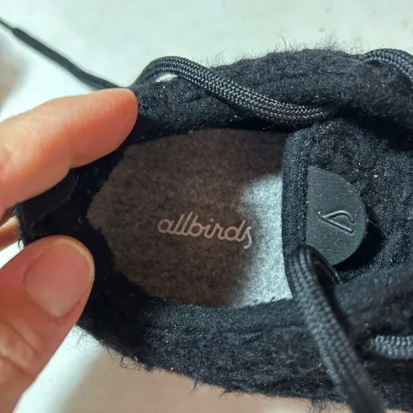 Allbirds Wool Runner Fluffs Sherpa Fur Black Comfort Running Shoes Mens Size 8