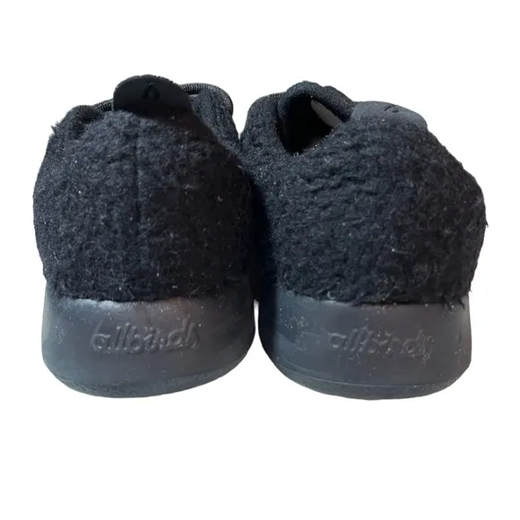 Allbirds Wool Runner Fluffs Sherpa Fur Black Comfort Running Shoes Mens Size 8
