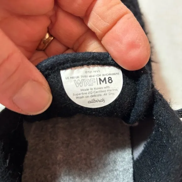Allbirds Wool Runner Fluffs Sherpa Fur Black Comfort Running Shoes Mens Size 8
