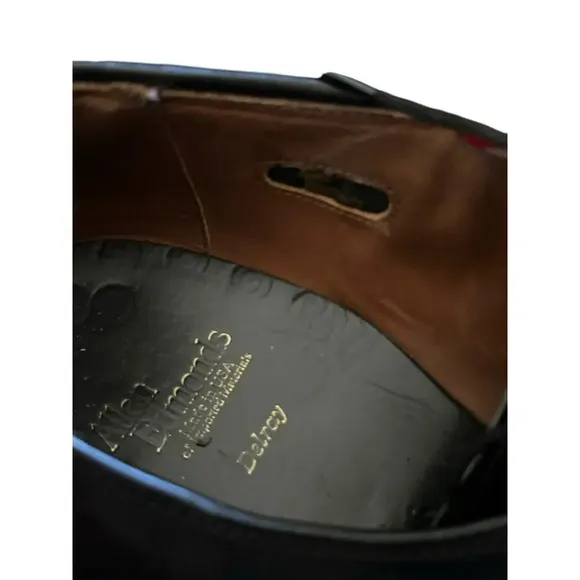 Allen Edmonds 1208 Black Delray Leather Split Toe Oxfords Shoes Size 15