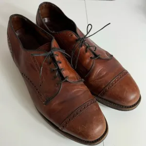 Allen Edmonds Benton lace up size 11 Clifton cap toe brown leather Oxford shoes