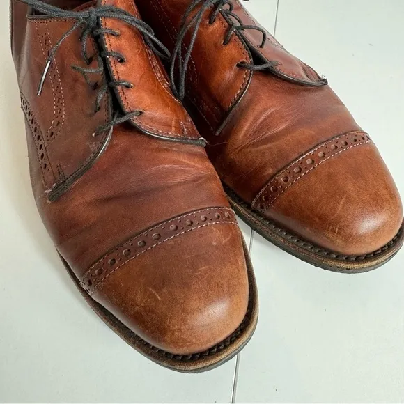Allen Edmonds Benton lace up size 11 Clifton cap toe brown leather Oxford shoes