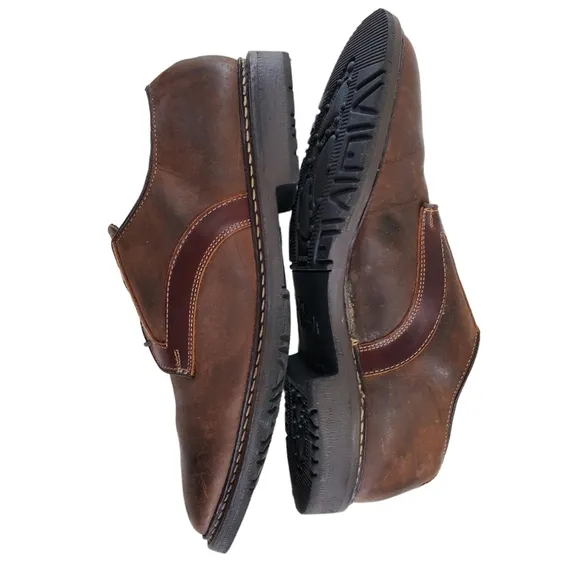 Allen Edmonds Berkshire Derby Shoes Men 10 D Medium Brown Leather Casual Comfort