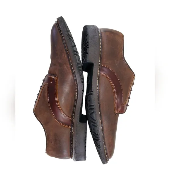 Allen Edmonds Berkshire Derby Shoes Men 10 D Medium Brown Leather Casual Comfort