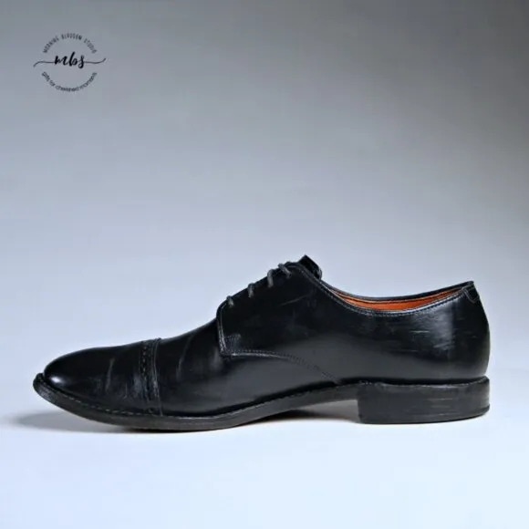 Allen Edmonds Boulevard Leather Cap Toe Derby Dress Shoes 11