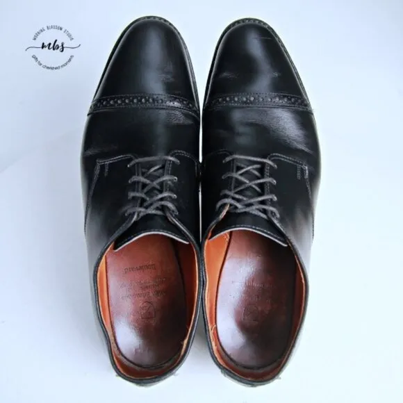 Allen Edmonds Boulevard Leather Cap Toe Derby Dress Shoes 11