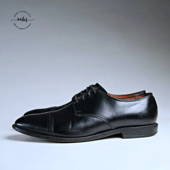 Allen Edmonds Boulevard Leather Cap Toe Derby Dress Shoes 11