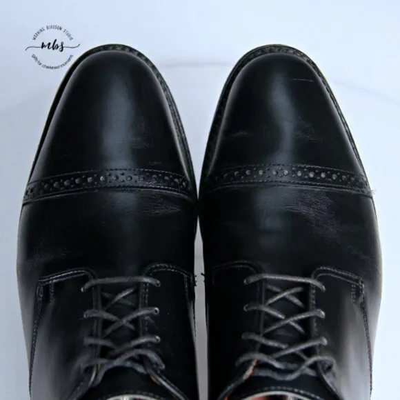 Allen Edmonds Boulevard Leather Cap Toe Derby Dress Shoes 11