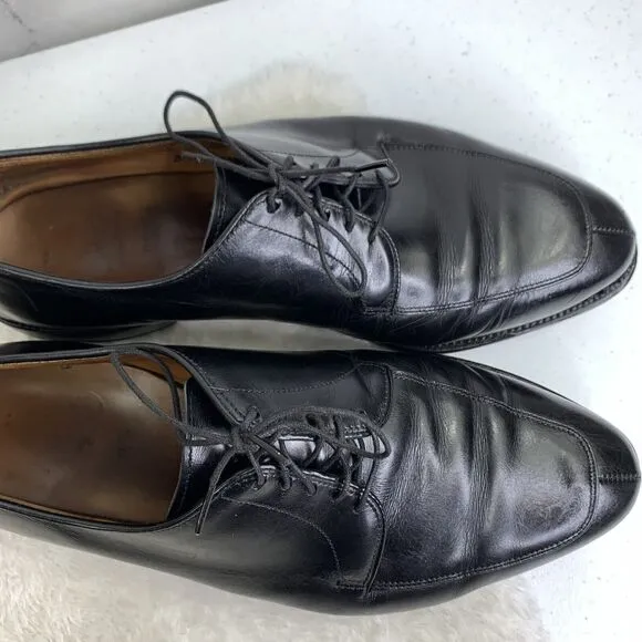 Allen Edmonds Delray Mens Black Leather Split Toe Shoes Sz 11 Made USA