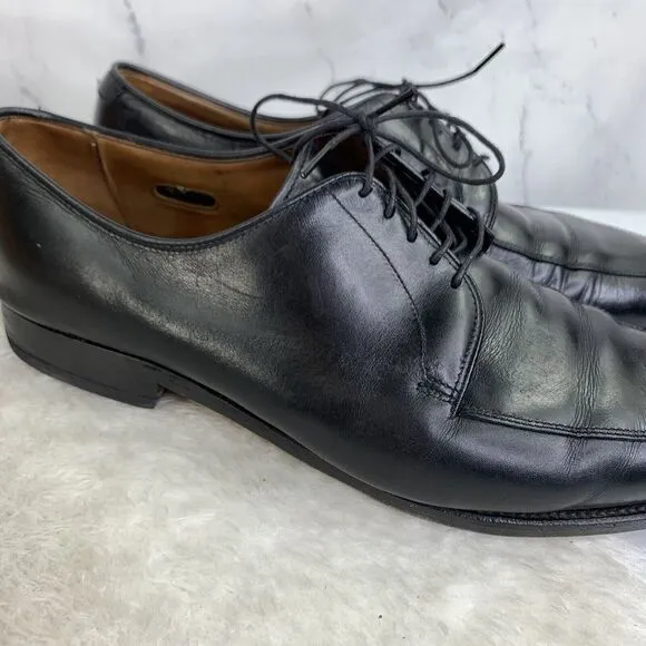 Allen Edmonds Delray Mens Black Leather Split Toe Shoes Sz 11 Made USA