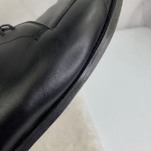 Allen Edmonds Delray Mens Black Leather Split Toe Shoes Sz 11 Made USA