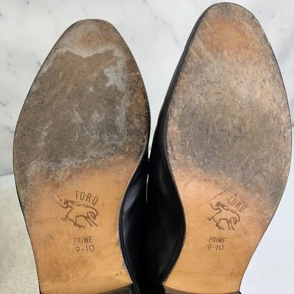 Allen Edmonds Delray Mens Black Leather Split Toe Shoes Sz 11 Made USA