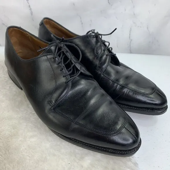 Allen Edmonds Delray Mens Black Leather Split Toe Shoes Sz 11 Made USA