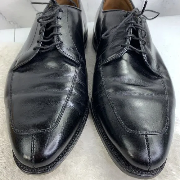 Allen Edmonds Delray Mens Black Leather Split Toe Shoes Sz 11 Made USA