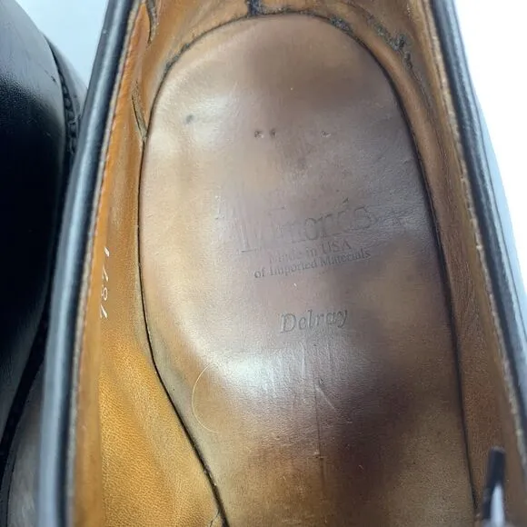Allen Edmonds Delray Mens Black Leather Split Toe Shoes Sz 11 Made USA