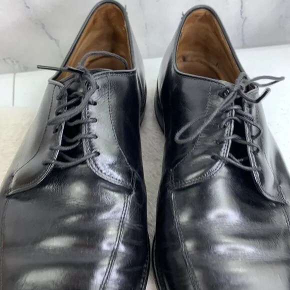 Allen Edmonds Delray Mens Black Leather Split Toe Shoes Sz 11 Made USA