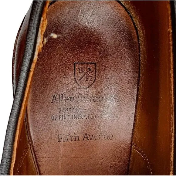 Allen Edmonds Fifth‎ Avenue Coffee Brown Cap Toe Oxford Dress Shoes Men's 9 D