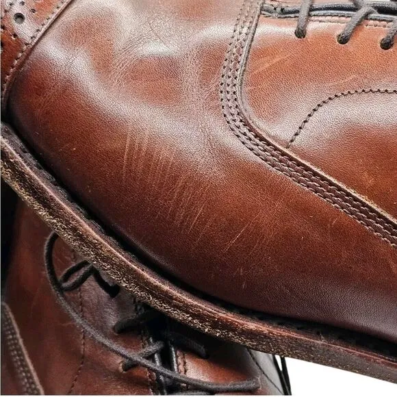 Allen Edmonds Fifth‎ Avenue Coffee Brown Cap Toe Oxford Dress Shoes Men's 9 D