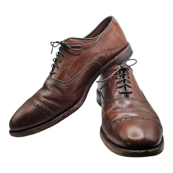 Allen Edmonds Fifth‎ Avenue Coffee Brown Cap Toe Oxford Dress Shoes Men's 9 D