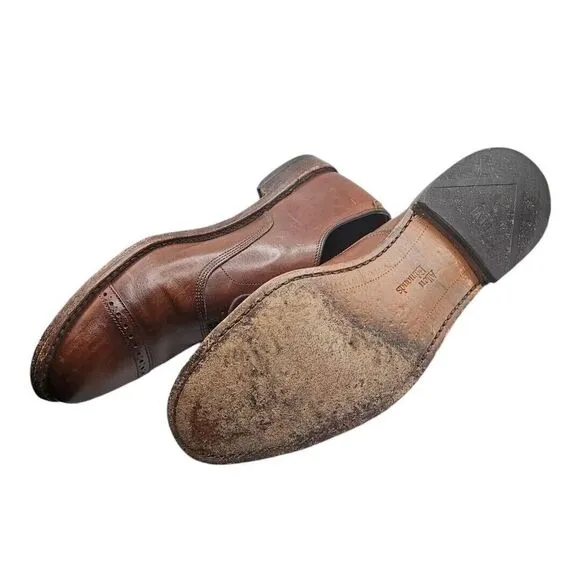 Allen Edmonds Fifth‎ Avenue Coffee Brown Cap Toe Oxford Dress Shoes Men's 9 D