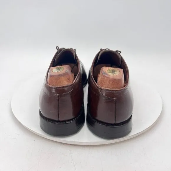Allen Edmonds Fifth  Avenue Men Size 10C Brown Leather Cap Toe Oxford Shoes