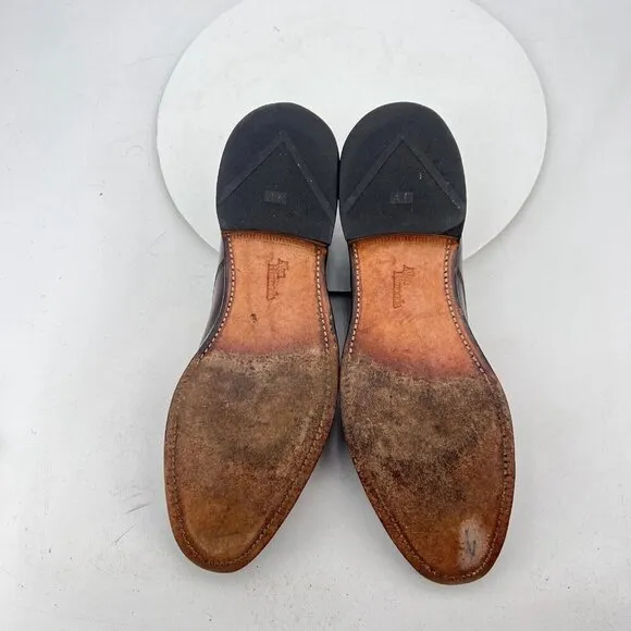 Allen Edmonds Fifth  Avenue Men Size 10C Brown Leather Cap Toe Oxford Shoes